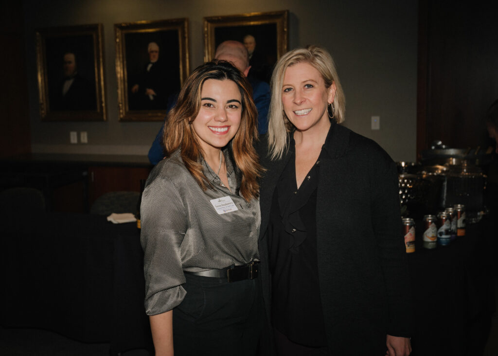 Teresza Bagdasarova poses with UWSL Chief Impact Officer, Amy Terpstra