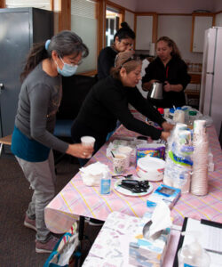 Parents get coffee at Cafe con Flor